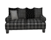 Gray Plaid Sofa, dark