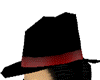 Red and black fedora
