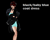 Black/Bby Blu Coat Dress