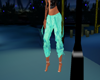 Animated Teal Punk Pant
