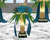 Teal N Gold Roses Small