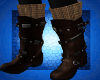 Brown plaid boots