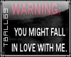 warning fall Sticker