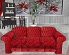 Red Leather Kiss Couch