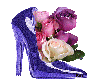 Purple Heel w/Roses