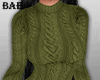 B| Olive Sweater Dress