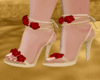 Gold Red Delicate Heels