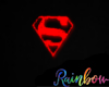 Glowing Superman logo