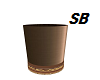 SB* Brown Waste Basket