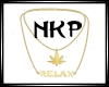 Relax Weed necklace-gld