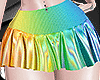V: skirt pleated rainbow