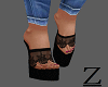 Z- Black Lace Heels