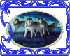 blue moon wolf rug