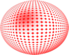 Red sphere transparent
