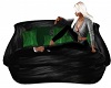 Black Green Cuddle couch