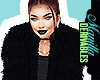 ! Fluffy Black Coat +Tee