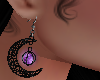 Purple Moon Earring