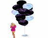 Purple and blue balloons