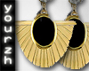 Y| Gold Onyx Earrings