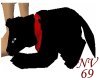 black pup w/ red bandana