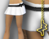 [M] White Bow Mini Skirt