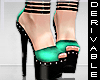 *Green Black Heels