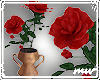 !Red roses copper cup