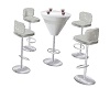 White table w stools