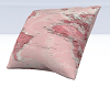 pink world map pillow