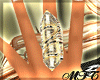 Gold long Fashion ring
