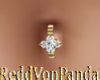 Gold Diamond Belly Ring