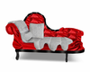 Red and white lounger