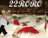 COUCH-ROSES WITH WHITE F