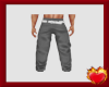 Gray Drip Baggy Pants