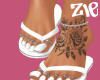 Beach Flip Flops White