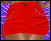 Rivet Mini Skirt Red