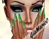 g;green glass nails