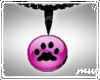 !Paws necklace pink