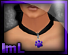 lmL Purple Paw Collar M