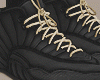 ₰ 12's Black Sneakers