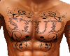 stud chest male tattoo