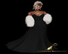 Elegant Fur Black Gown