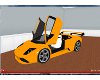 Orange Lamborghini Car