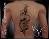 Tribal Skull Back Tattoo