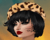 Leopard Hat + Black Hair