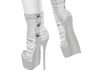 AWD-White Jean Heels