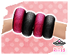 ® Pink/Black Bangles L