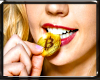 Bitcoin in mouth female