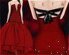 J! Red black bow dress