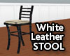 White Leather Stool
